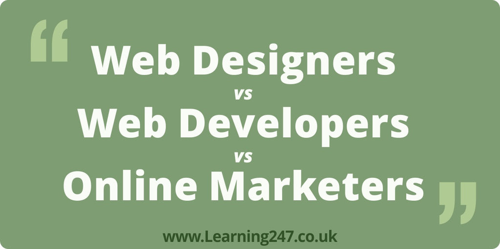 Web Designers vs Web Developers vs Online Marketers